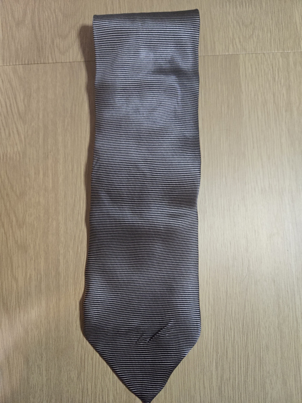Men's Classic Micro-Striped Dress Tie - Gray and Black